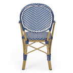 Paul French Bistro Outdoor Dining Chairs, Set of 2 Blue & White