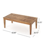Hampton Rectangular Acacia Outdoor Coffee Table