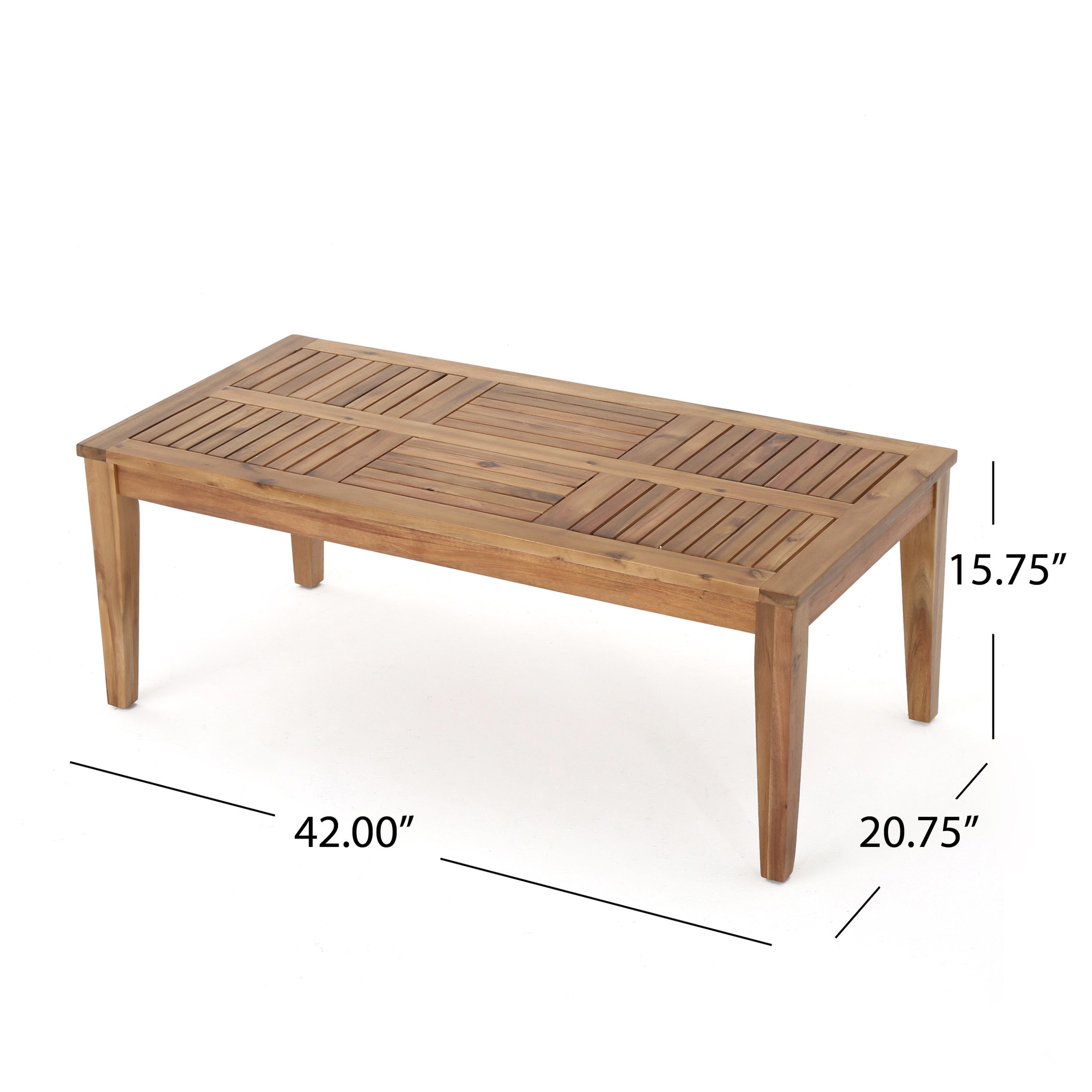 Hampton Rectangular Acacia Outdoor Coffee Table