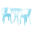 Colman 3-Piece Iron Bistro Set with Table and 2 Chairs