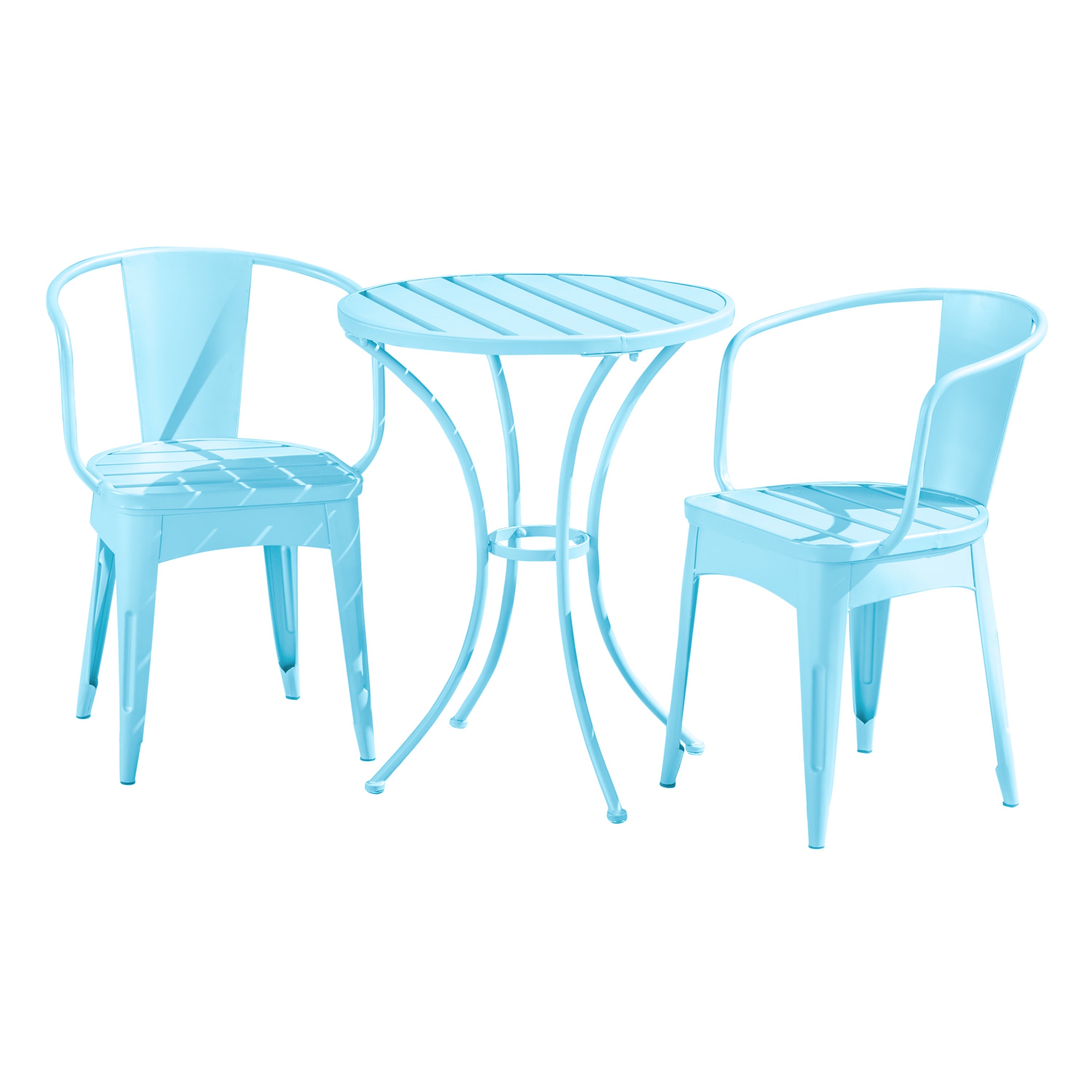 Colman 3-Piece Iron Bistro Set with Table and 2 Chairs