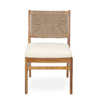 Monica Outdoor Wood and Wicker Woven 7 Piece Dining Set