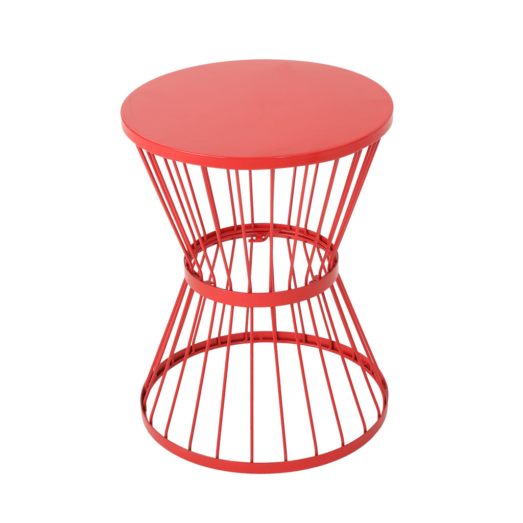 16" Outdoor Stainless Steel Colorpop Side Table