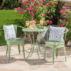 Colman 3-Piece Iron Bistro Set with Table and 2 Chairs