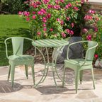 Colman 3-Piece Iron Bistro Set with Table and 2 Chairs