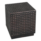 Antique Copper Cube Outdoor Side Table