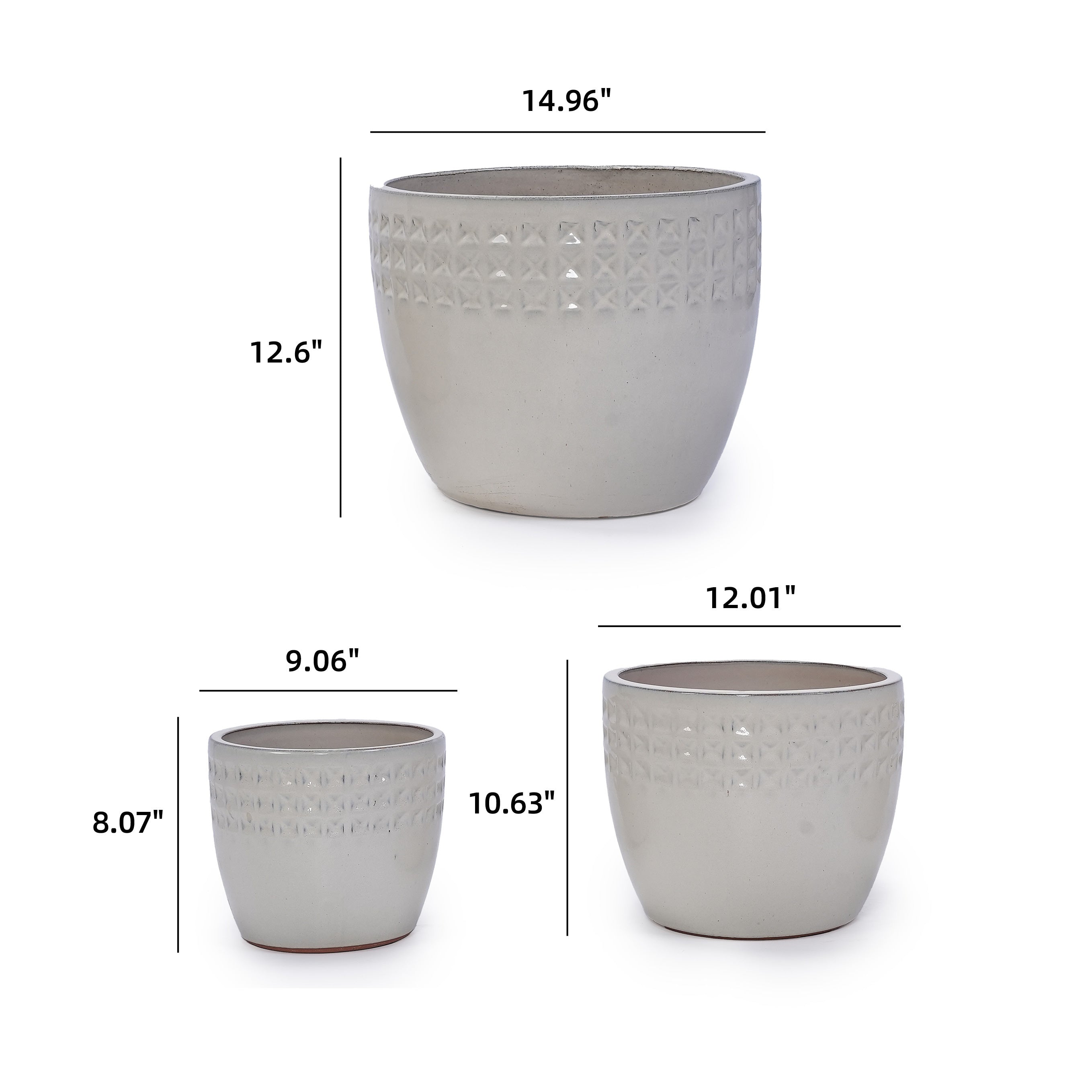 Arvo Handmade Ceramic Planter, Set of 3