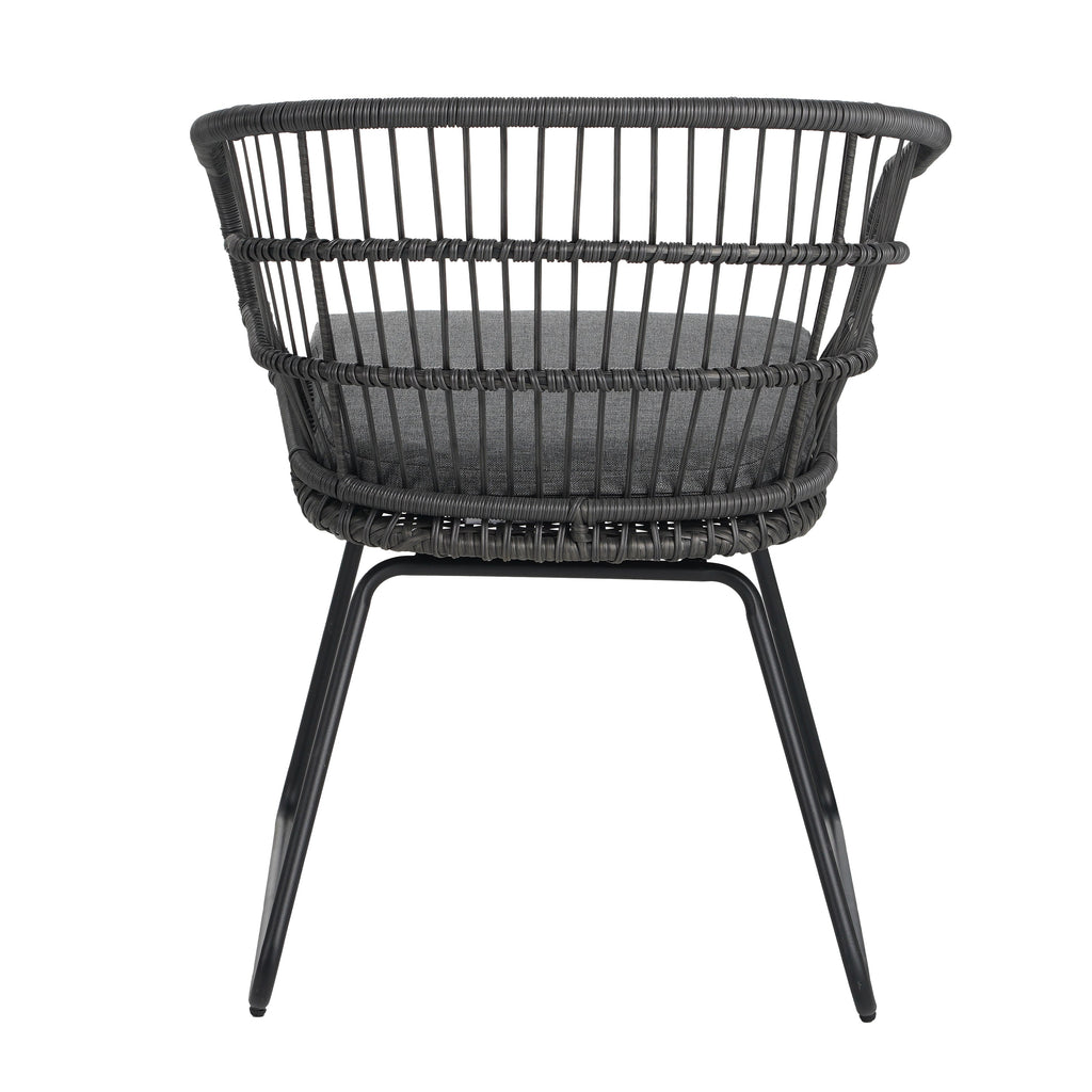 Outdoor Chair with Sled Legs and Curved Frame, Set of 2