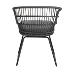 Outdoor Chair with Sled Legs and Curved Frame, Set of 2