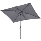 6.5 x 10 ft Rectangular Patio Umbrella with Crank, Base Not Included