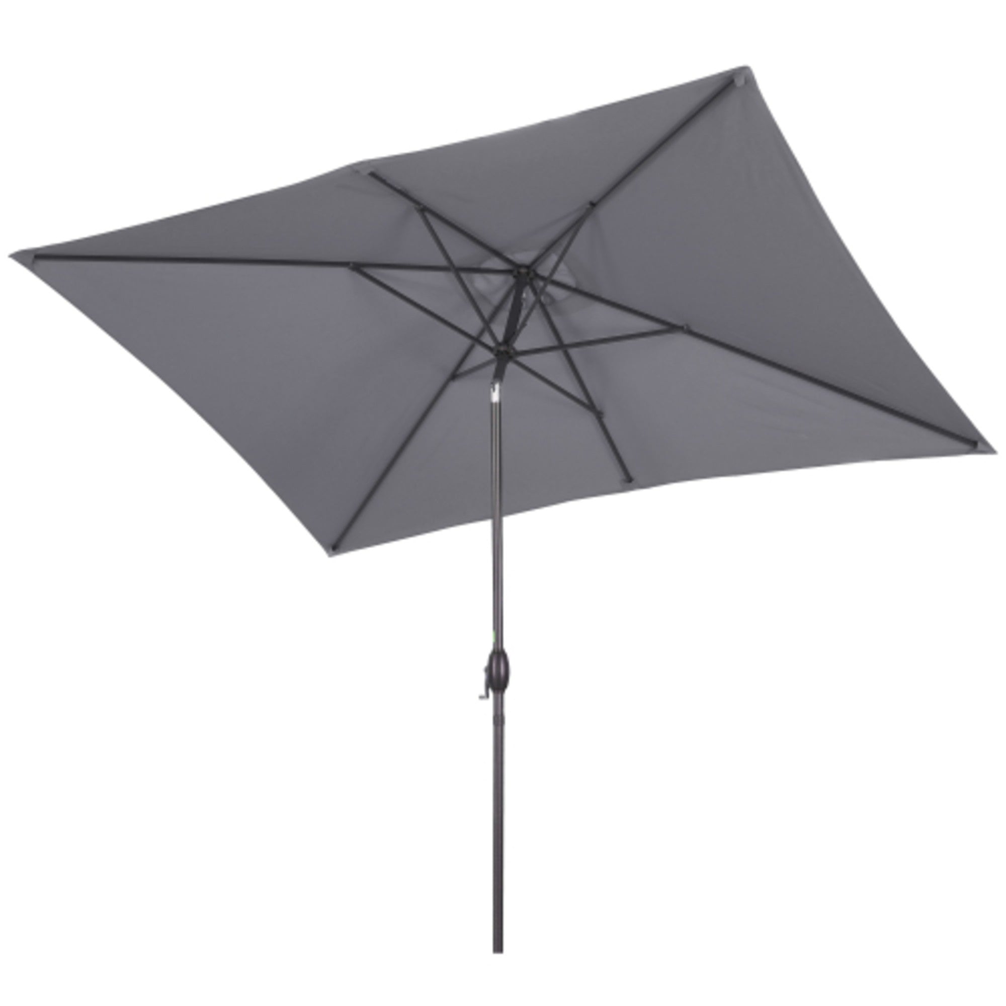 6.5 x 10 ft Rectangular Patio Umbrella with Crank, Base Not Included