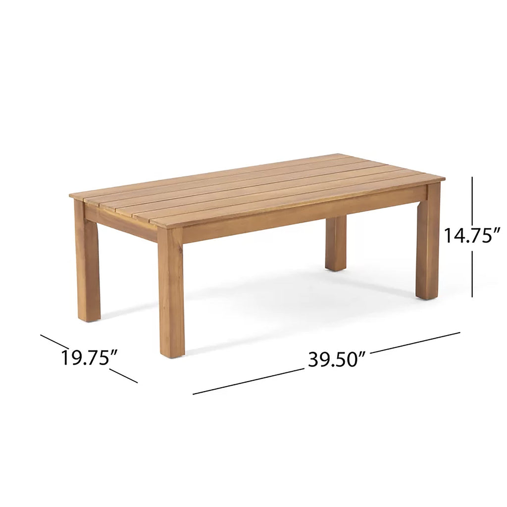 Brixton Outdoor Acacia Wood 4 Seater Chat Set with Cushions