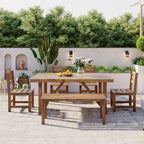Acacia Wood Outdoor Dining Set