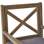 Perla Outdoor Dining Chairs with Cushions, Set of 2