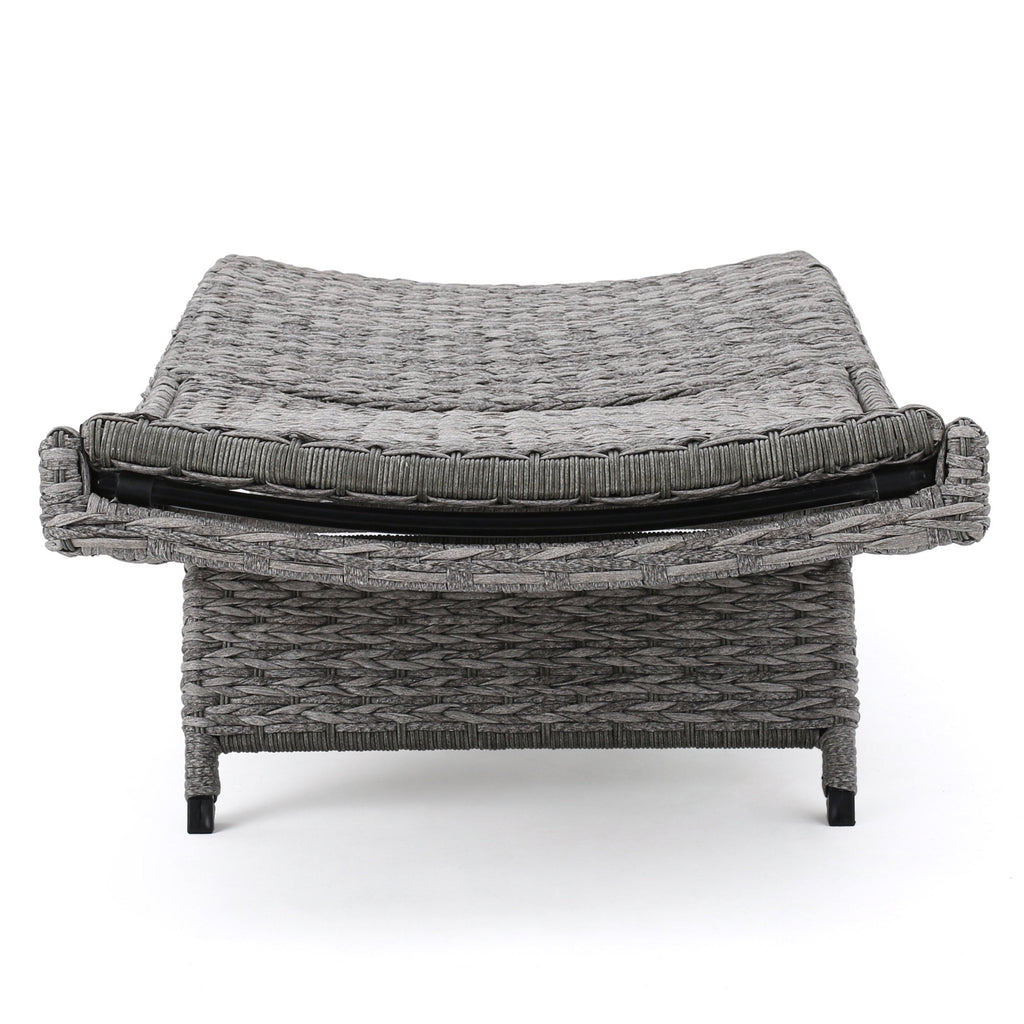 Crete Wicker Chaise Lounge, Set of 2