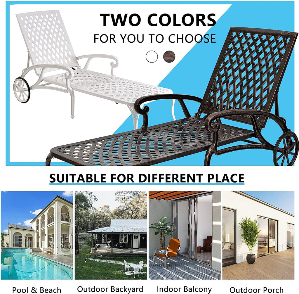 Aluminium Cast Lounge Chaise