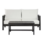 Khali 2 Piece Acacia Wood Outdoor Sofa Set with Cushions