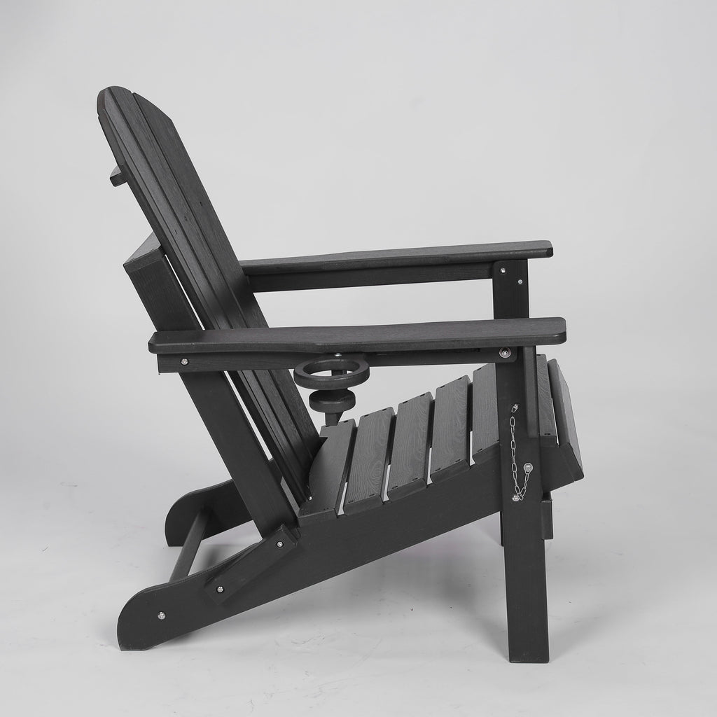 Composite Folding Adirondack Chair with Dual Cup Holder