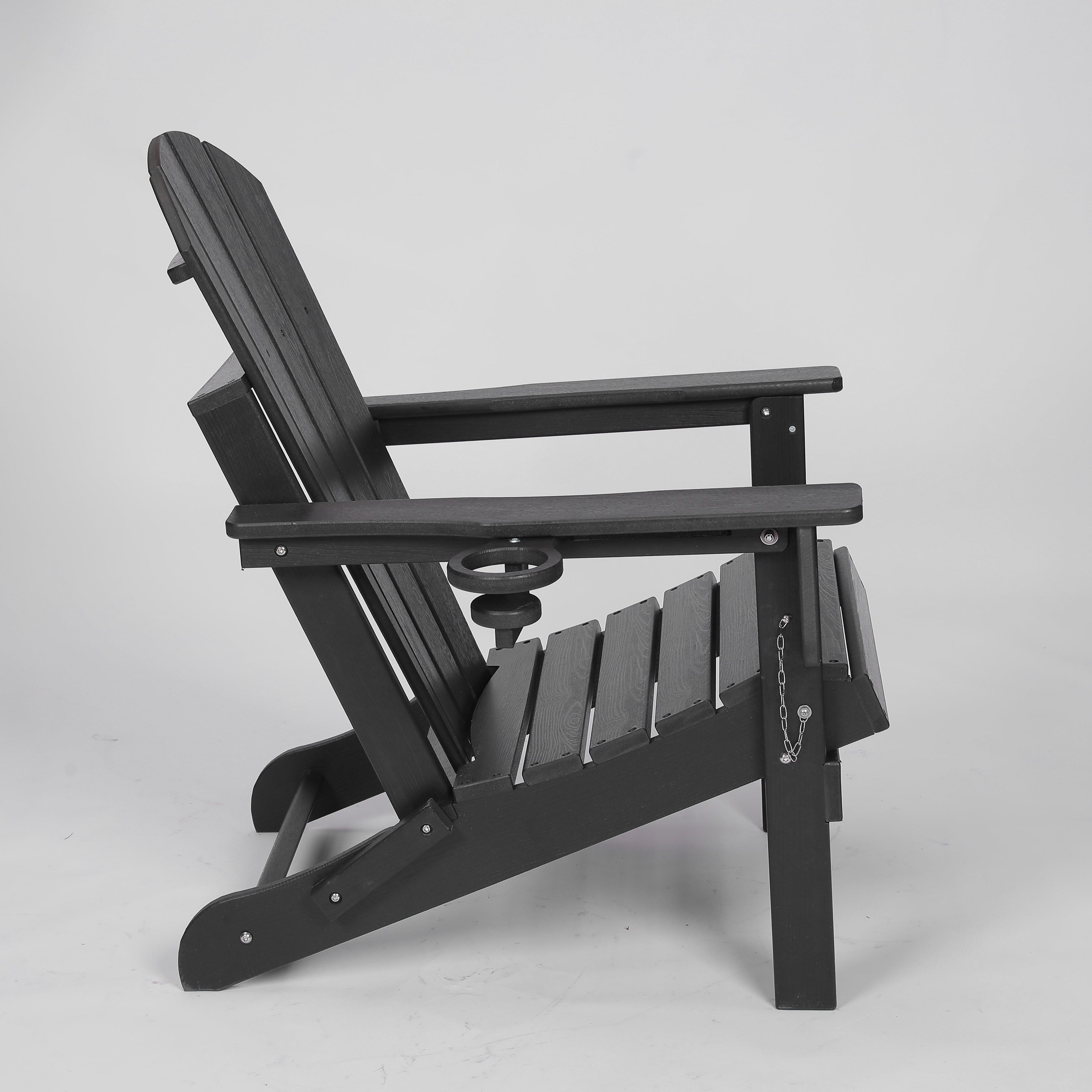 Composite Folding Adirondack Chair with Dual Cup Holder