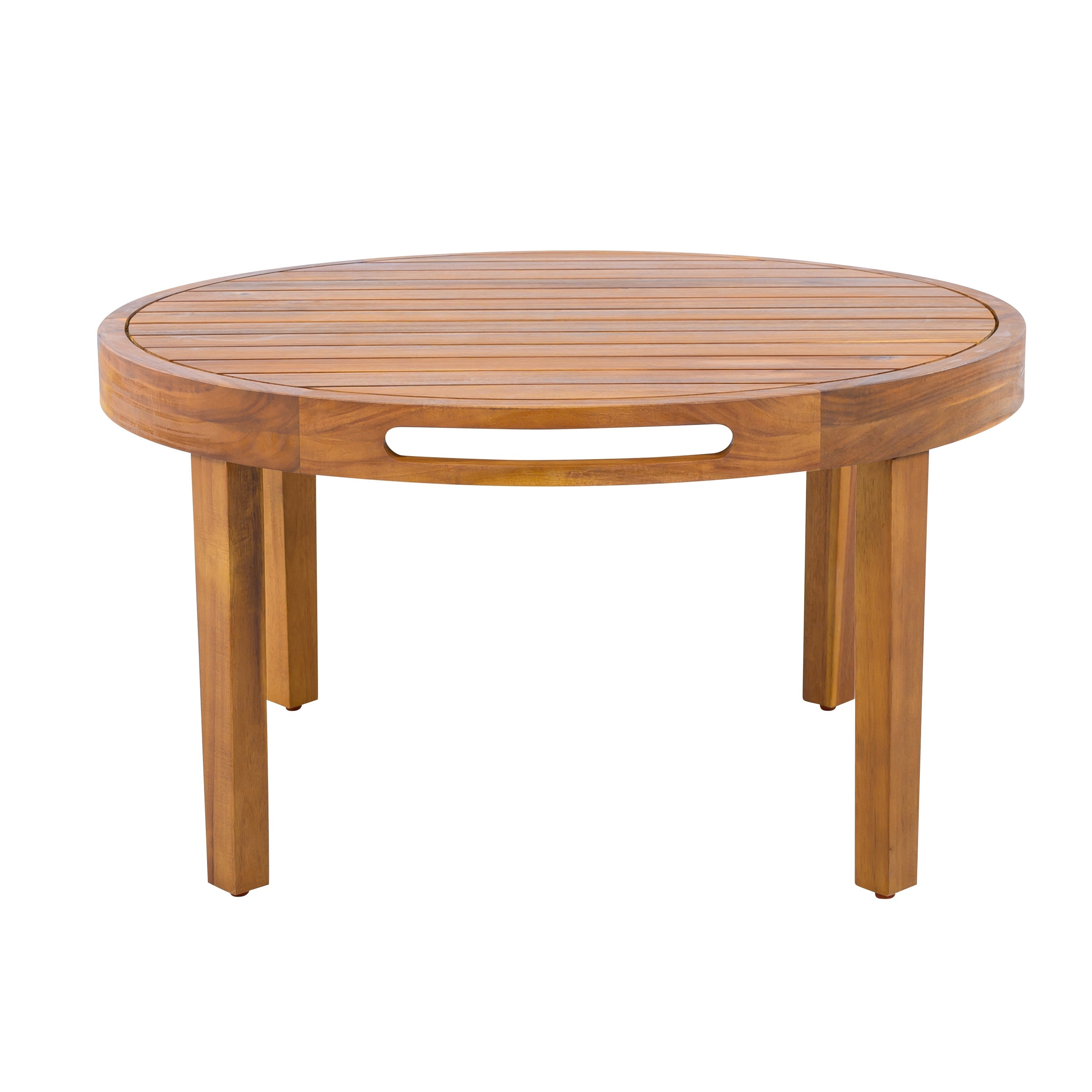 Millie Outdoor Acacia Wood Loveseat & Coffee Table Set