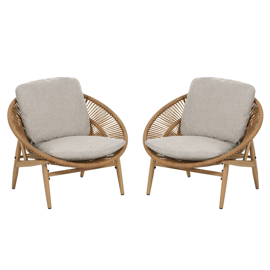 Cyril Outdoor Wicker Papasan Style Lounge Chair