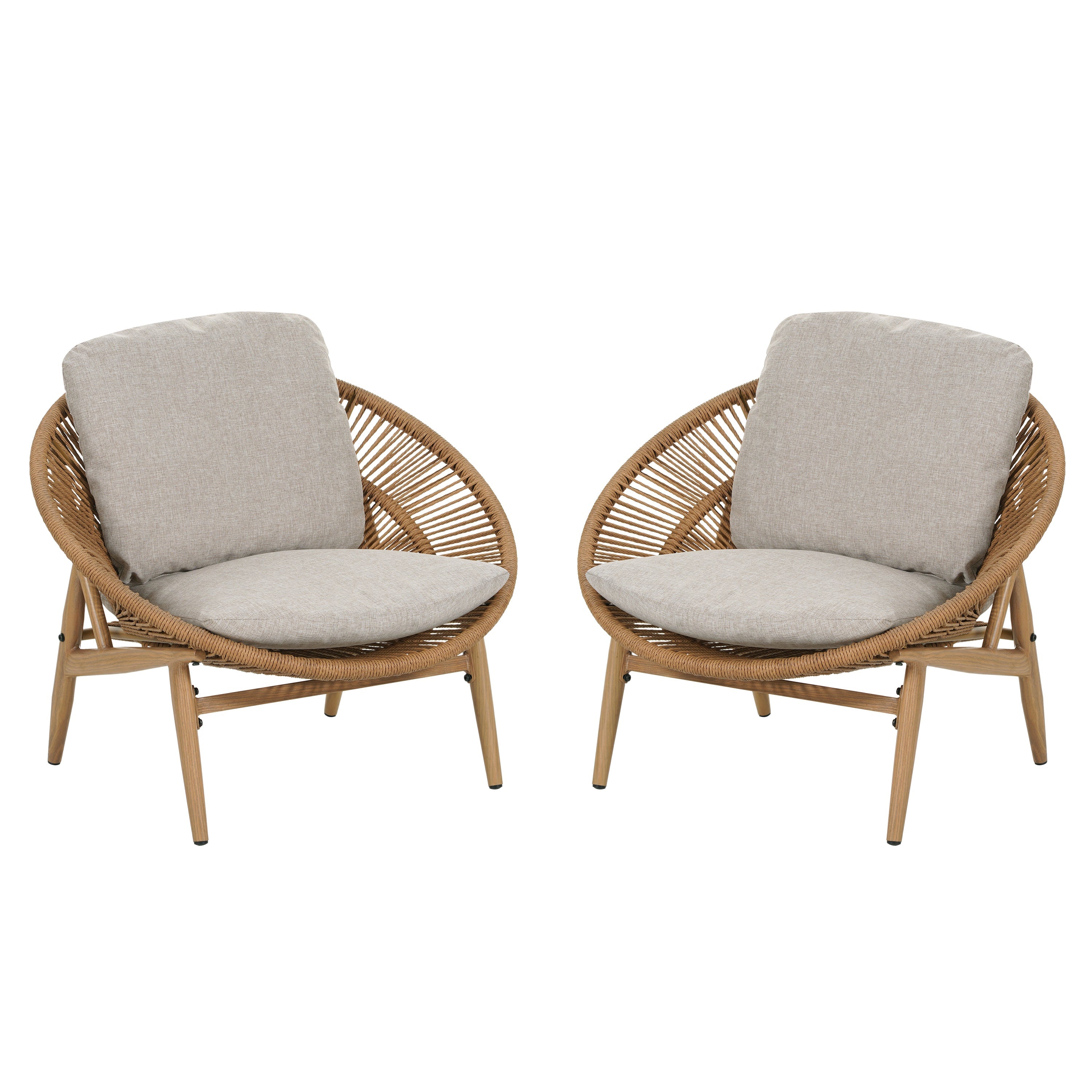 Cyril Outdoor Wicker Papasan Style Lounge Chair