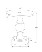 Transitional Pedestal Indoor Outdoor Accent Table
