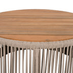 Sundara Outdoor Coffee & Side Table Set with Woven Rope Design