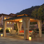 Spruce Wood Gazebo 11x13 With Double Roof Outdoor Patio