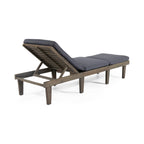 Ariana Acacia Wood Chaise Lounge with Cushion