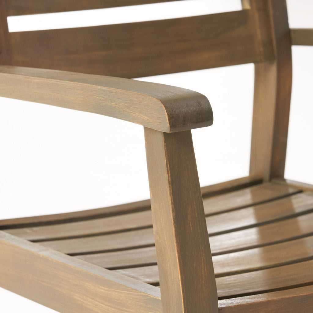 Stamford Outdoor Acacia Wood Dining Chairs, Set of 2