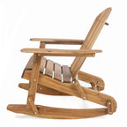 Echoes Outdoor Acacia Wood Adirondack Rocking Chair