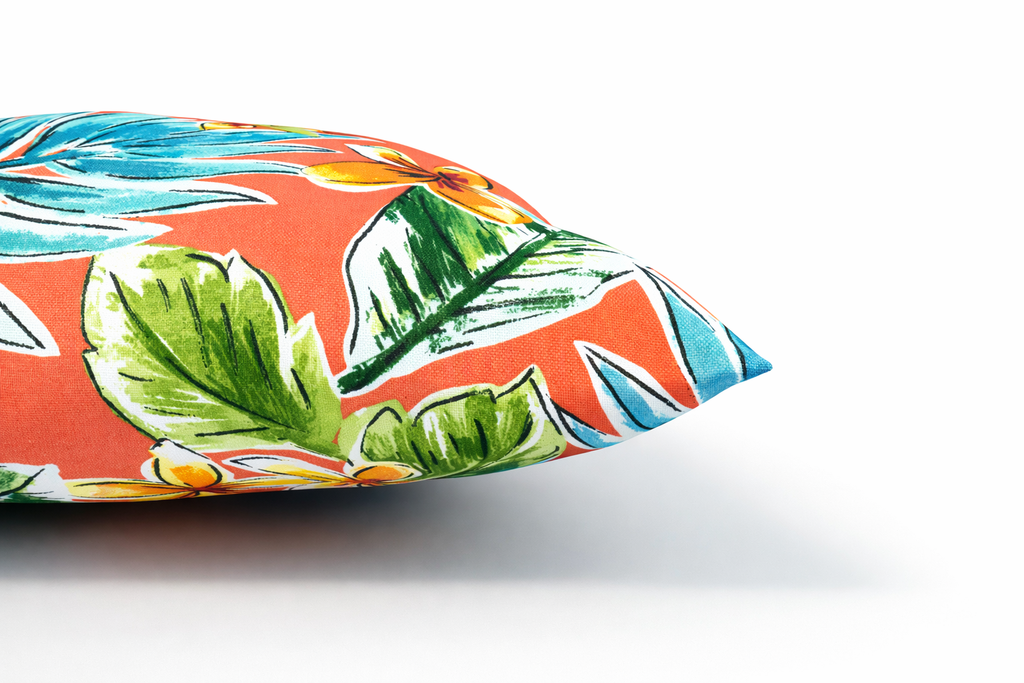 Bright Coral Pink 18x18 Waterproof & Fade-Resistant Outdoor Throw Pillows, Set of 2