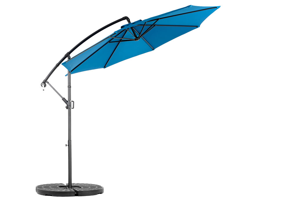10' Offset Hanging Market Patio Umbrella w/Easy Tilt Adjustment, Base Not Included
