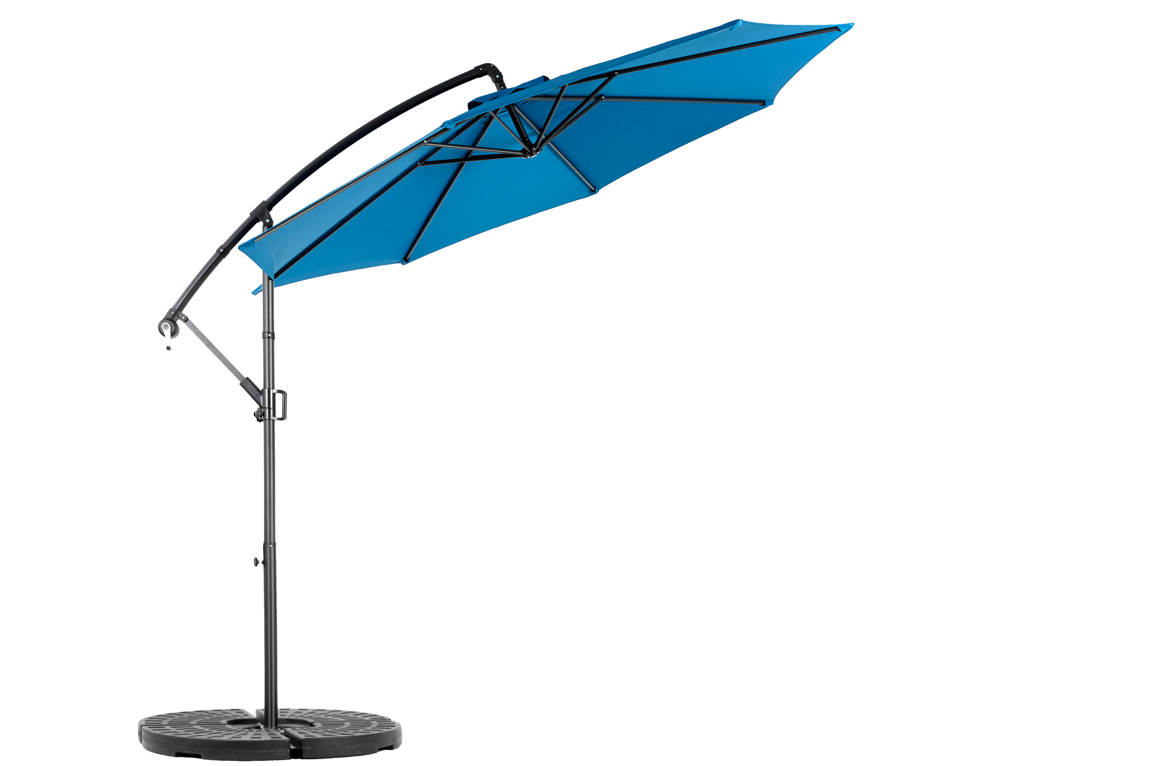 10' Offset Hanging Market Patio Umbrella w/Easy Tilt Adjustment, Base Not Included