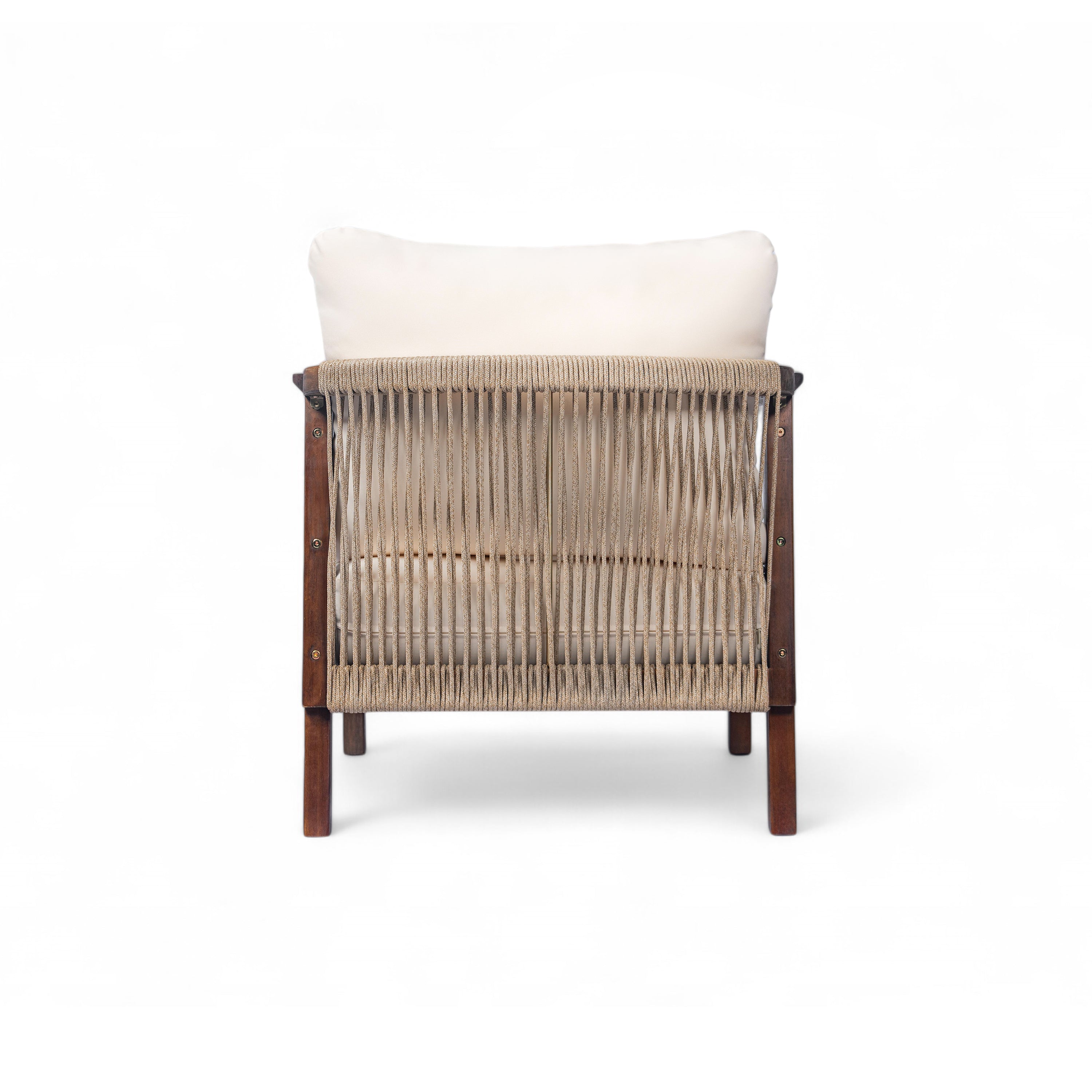 Calder Outdoor Lounge Chair with Woven Backrest