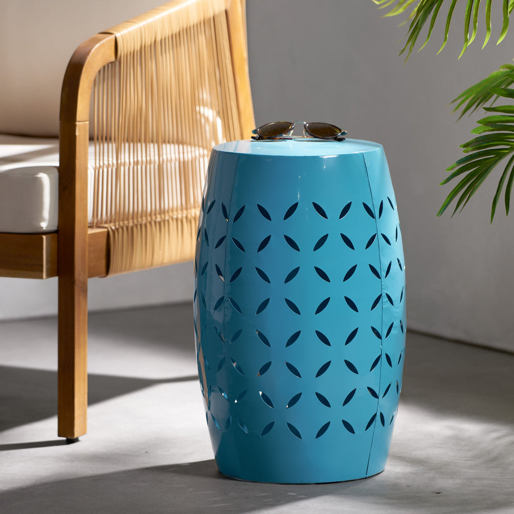 Lilac Outdoor Metal Cutout Accent Table