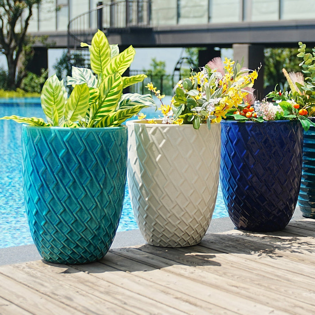 Elan Handmade White Ceramic Planter