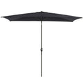 6.5 x 10 ft Rectangular Patio Umbrella with Crank, Base Not Included