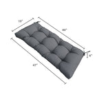 47" Tufted Outdoor Bench Cushion