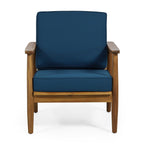 Ellsworth Outdoor Acacia Wood Club Chair