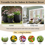 Lightweight Matte Textured Outdoor Planter