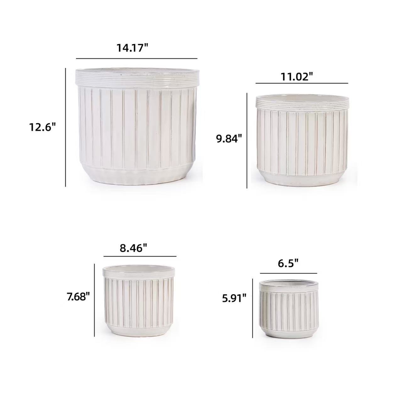 Nilo Handmade Ceramic Planter, Set of 4