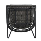 Outdoor Chair with Sled Legs and Curved Frame, Set of 2