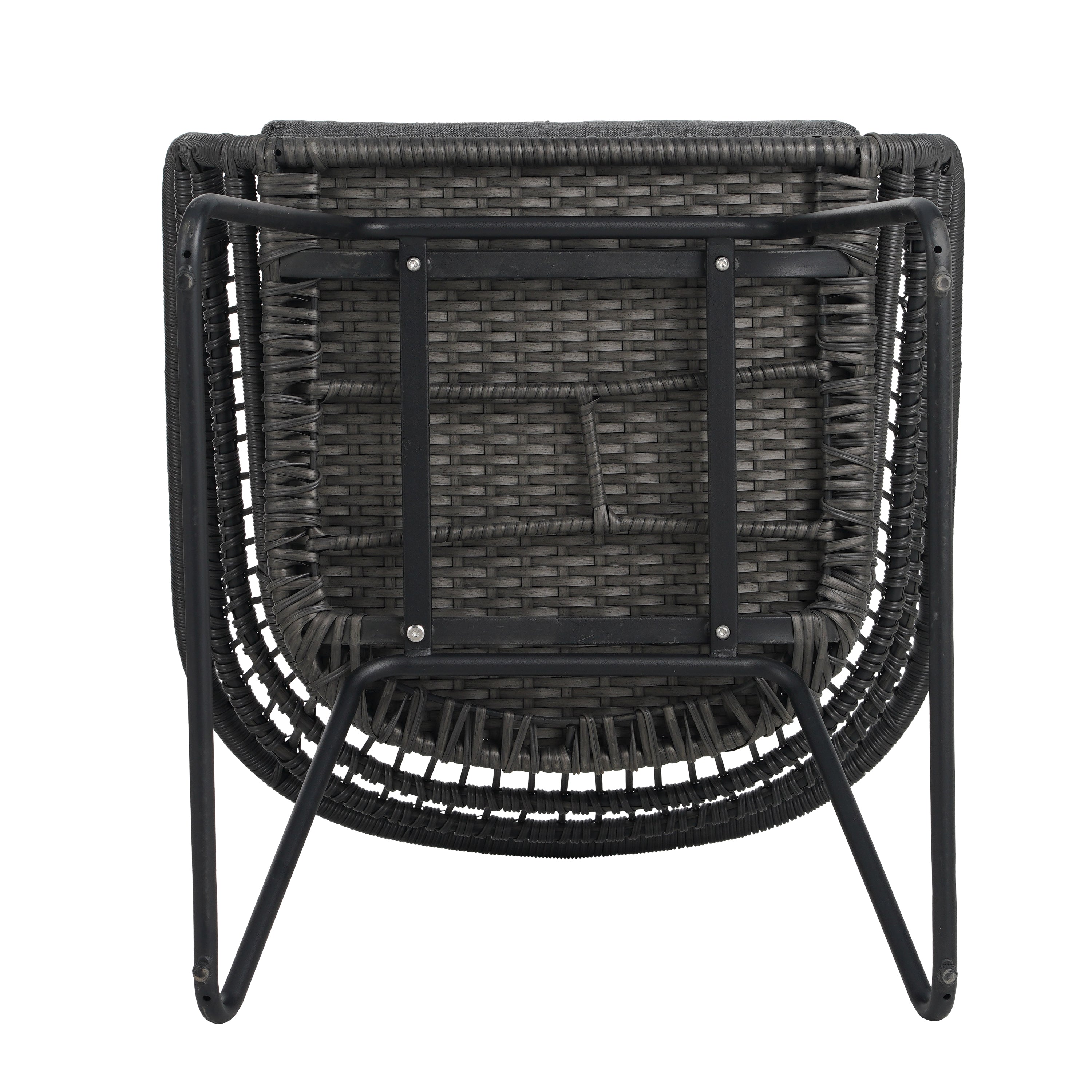 Outdoor Chair with Sled Legs and Curved Frame, Set of 2
