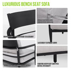 Mariner Outdoor Aluminum Sofa with Sunbrella Cusions