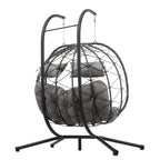 2-Person Swinging Egg Chair with Stand