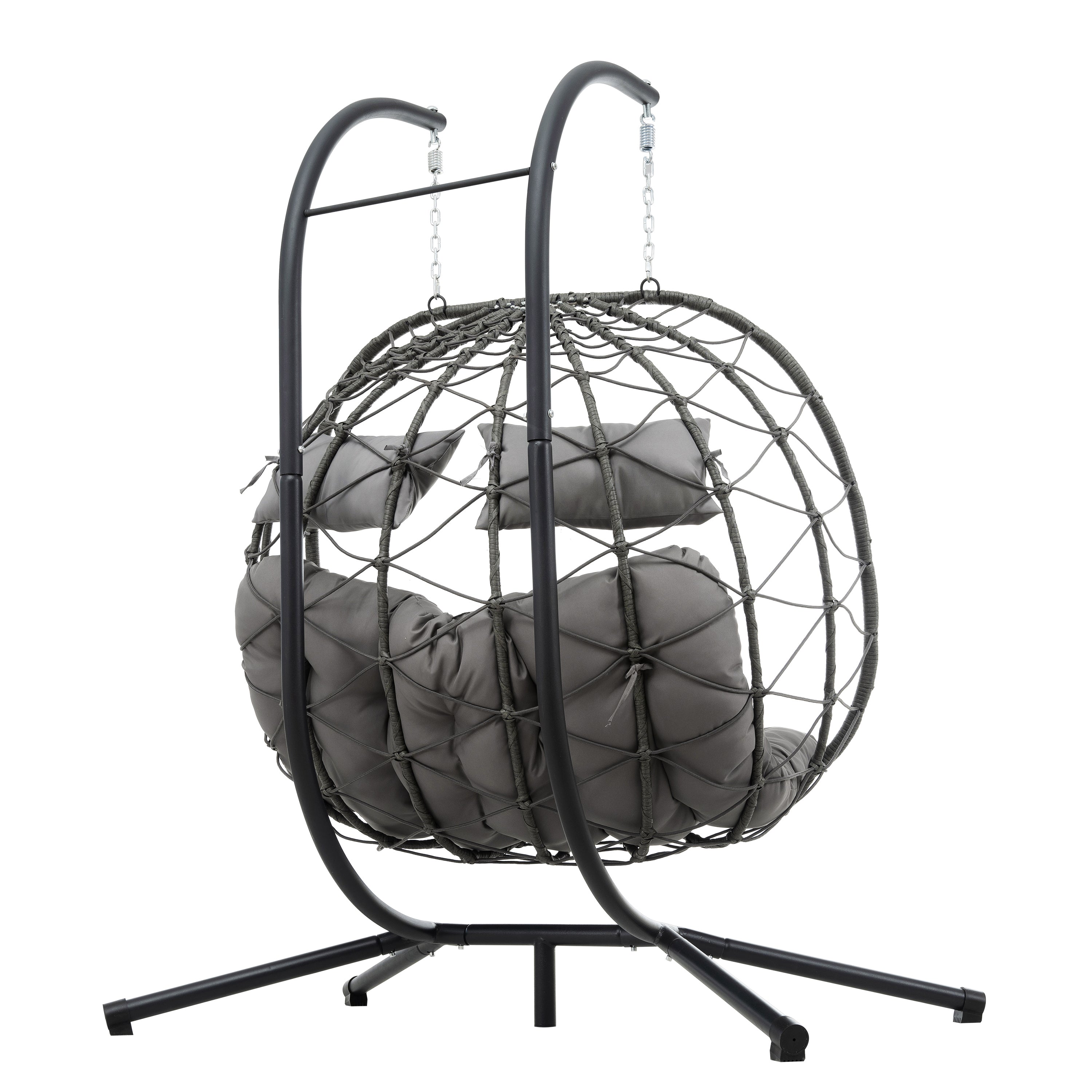 2-Person Swinging Egg Chair with Stand