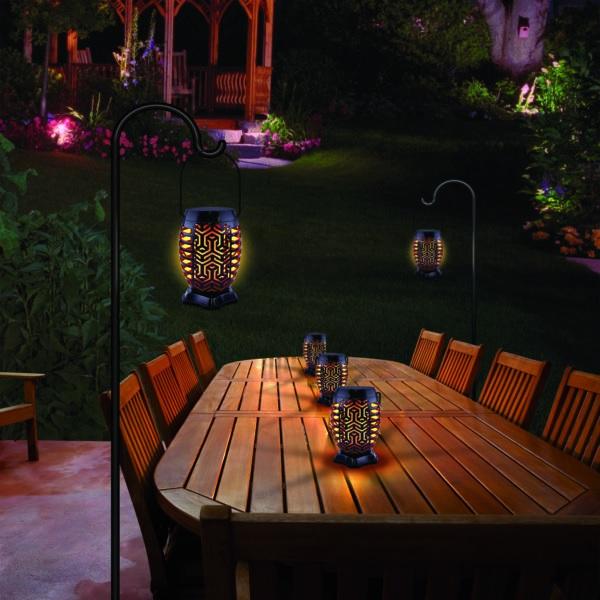Zen Garden Solar Flicker Flame Lantern