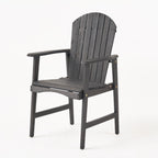 Outdoor Weather Resistant Acacia Wood Adirondack Dining Chairs, Set of 2